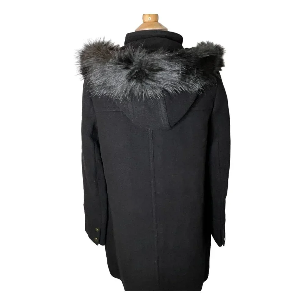 J.Crew Womens $385 Chateau Parka Italian Wool Black Size 4 BM948 Winter Coat - Picture 6 of 12